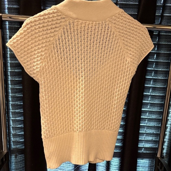 DKNY Cream Textured Button-Up Top - Picture 5 of 5